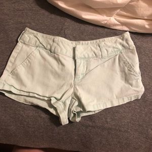 Mint green shorts